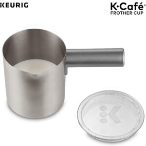 Keurig K-Café Milk Frother Cup Replacement Part or Extra,80 milliliters Hot and Cold Frothing, Compatible with Keurig K-Café Coffee Makers Only, Nickel