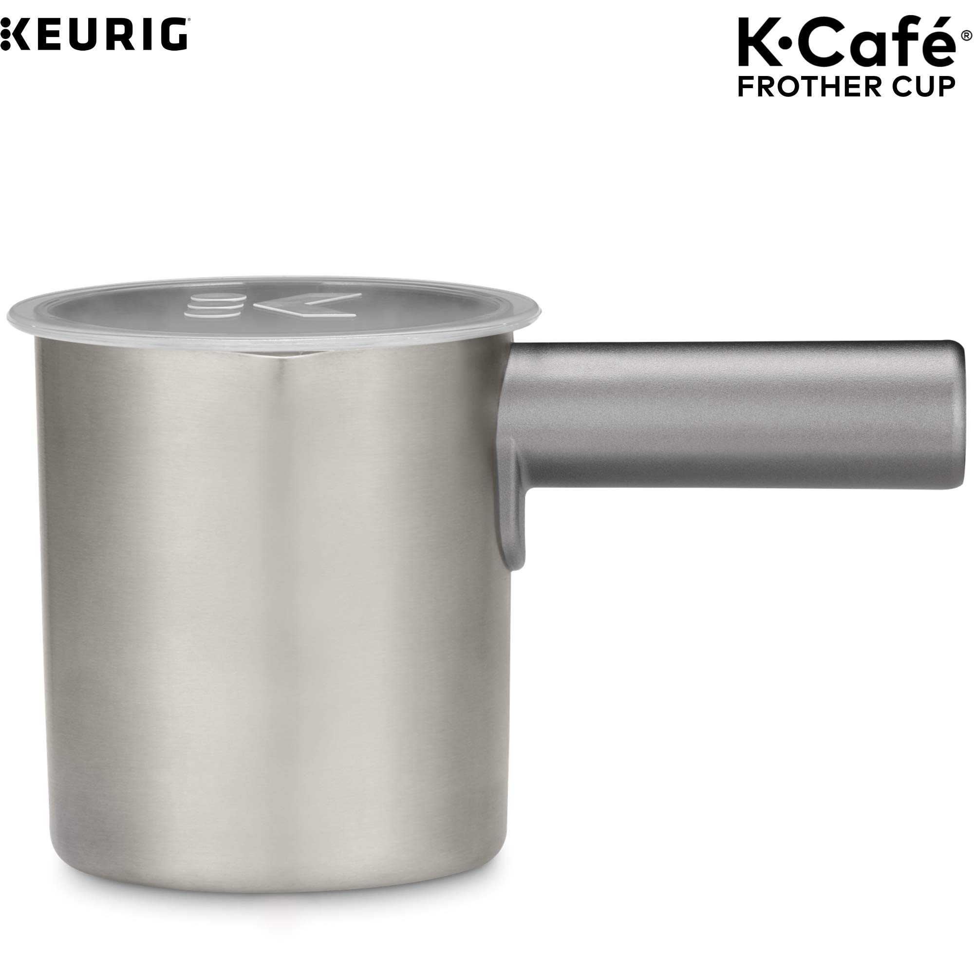 Keurig K-Café Milk Frother Cup Replacement Part or Extra,80 milliliters Hot and Cold Frothing, Compatible with Keurig K-Café Coffee Makers Only, Nickel