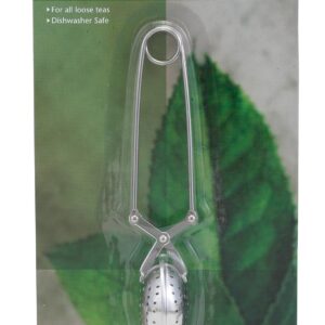 HIC Long Handle Loose Leaf Snap Tea Infuser Spoon, 18/8 Stainless Steel Mesh, 1.5-Inch