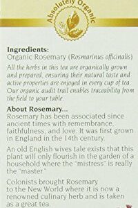 CELEBRATION HERBALS Rosemary Leaf Tea Organic 24 Bag, 0.74 Ounce