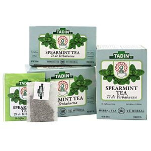 tadin spearmint tea, helps relieve stomach pain and indigestion, 24 count (pack of 3)