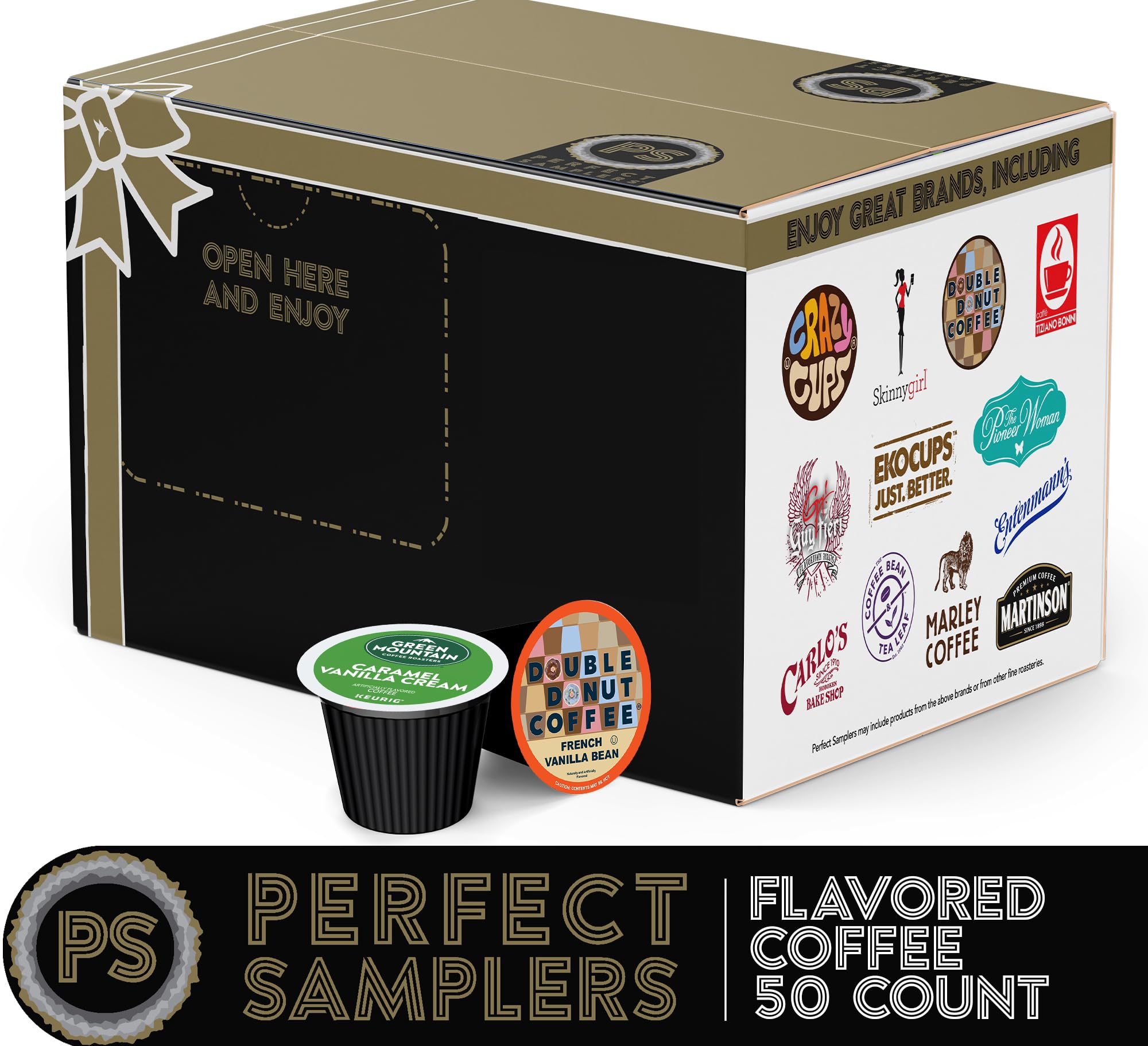 Flavored Coffee Pods Variety Pack - Single Serve Cups for All Keurig K Cups Coffee Makers - Premium Selection, 50 Count