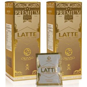 2 boxes organo gourmet cafe latte,100% certified ganoderma lucidum (40 sachets)