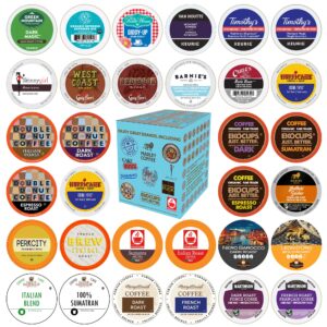 custom variety pack coffee pod variety pack, dark roast and bold flavors, single serve cups for keurig k-cup machines - robust assortment with no duplicates, 30 count - great coffee gift