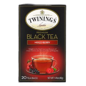 twinings premium mixed berry black tea, 20 count