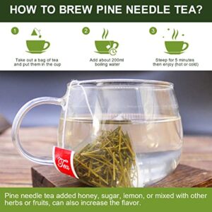 Organic Pine Needle Tea Bags, Natural Herbal Caffeine Free Teabag, Premium Pine Needles 30 Tea Bag - Strengthens Immunity