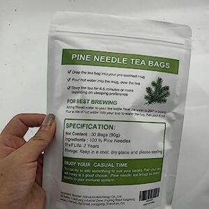 Organic Pine Needle Tea Bags, Natural Herbal Caffeine Free Teabag, Premium Pine Needles 30 Tea Bag - Strengthens Immunity