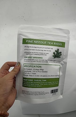 Organic Pine Needle Tea Bags, Natural Herbal Caffeine Free Teabag, Premium Pine Needles 30 Tea Bag - Strengthens Immunity