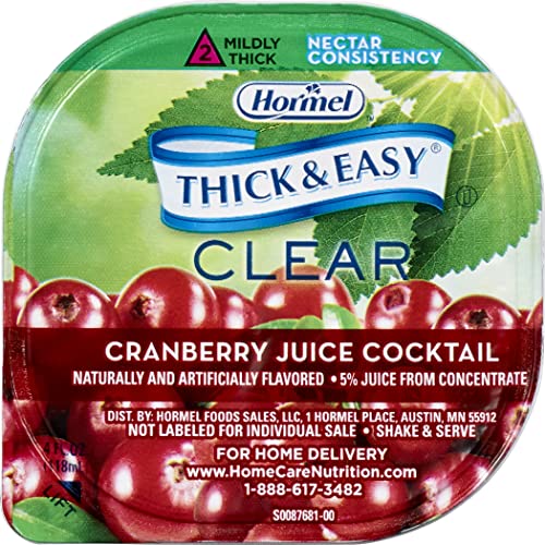 Thick & Easy Clear Thickened Cranberry Juice Cocktail, Nectar Consistency, 4 Ounce