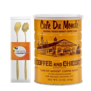 cafe du monde ground coffee 15 oz (425 g) with 2 coffee spoons (1 can)