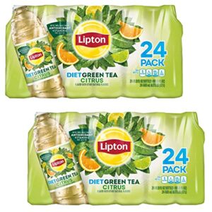 diet green iced tea - citrus flavor with other natural flavors - with 100% daily value antioxidant vitamin c per 12 fl oz, 24-500 ml bottles - 2 pack