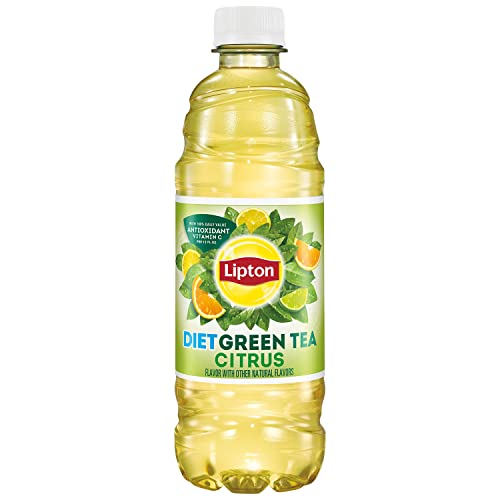 Diet Green Iced Tea - Citrus Flavor With Other Natural Flavors - With 100% Daily Value Antioxidant Vitamin C Per 12 Fl Oz, 24-500 ml Bottles - 2 Pack