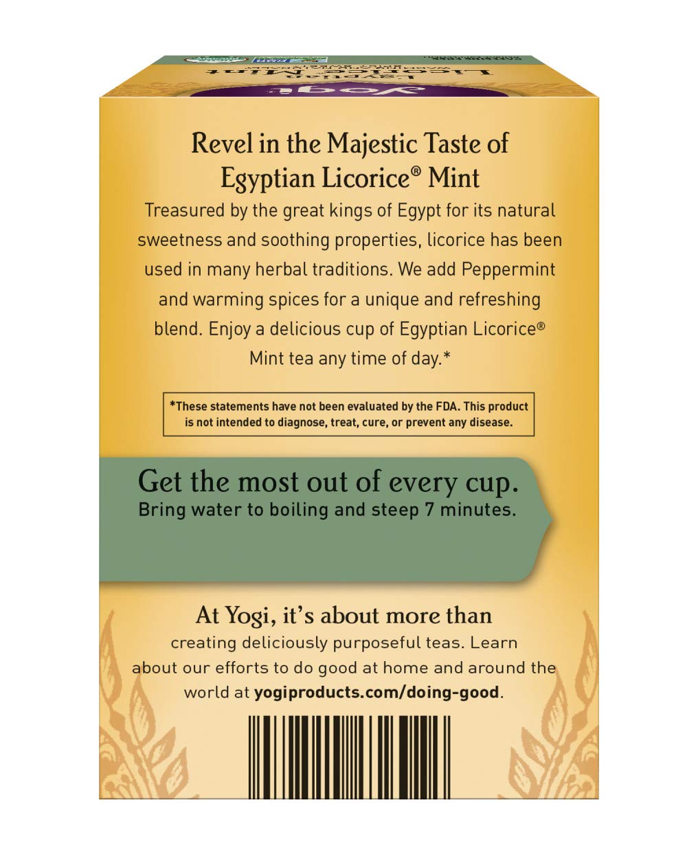 Yogi Tea, Egyptian Licorice Mint, 16 Count