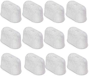 12-pack of replacement breville bwf100 compatible with breville bwf100 machines, breville espresso machine water filter replacements (activated charcoal with pure and refresh taste)