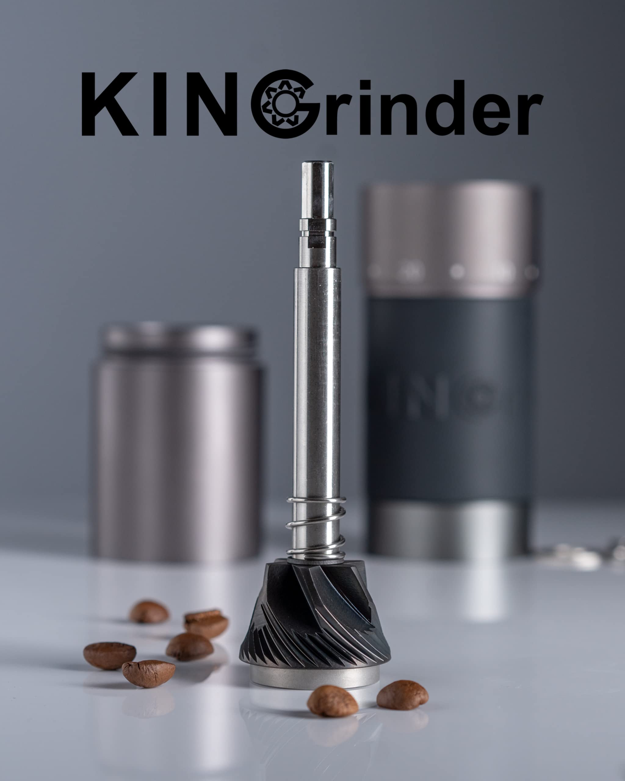 KINGrinder K 4 Iron Grey Manual Hand Coffee Grinder 240 Adjustable Grind Settings for French Press, Drip Coffee, Espresso with Assembly Consistency Coated Conical Burr Mill, 35g Capacity