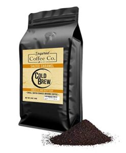 salted caramel - flavored cold brew coffee grounds - inspired coffee co
