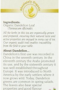 CELEBRATION HERBALS Dandelion Leaf Tea Organic 24 Bag, 0.81 Ounce