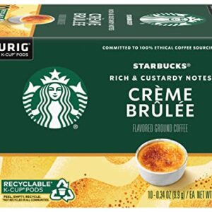 Starbucks Crème Brulée Flavored Blonde Roast Single Cup Coffee for Keurig Brewers, 10 Count - Pack of 2