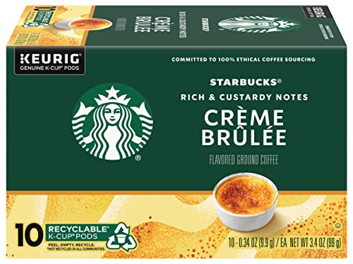 Starbucks Crème Brulée Flavored Blonde Roast Single Cup Coffee for Keurig Brewers, 10 Count - Pack of 2