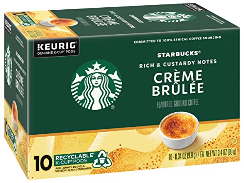 Starbucks Crème Brulée Flavored Blonde Roast Single Cup Coffee for Keurig Brewers, 10 Count - Pack of 2