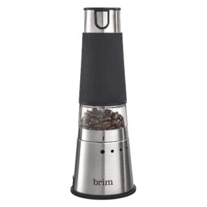 brim 50013 handheld burr coffee grinder, one size, silver