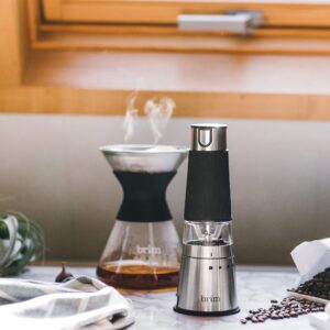 Brim 50013 Handheld Burr Coffee Grinder, One Size, Silver