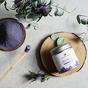 Ancient Choice - Blue Matcha (50 grams) | USDA Organic | Butterfly Pea Flower Powder Tea | Medium Grind | Sun-dried in Thailand | Non-GMO | No Plastic | Non-Plastic Packaging | Gourmet Superfood