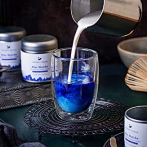 Ancient Choice - Blue Matcha (50 grams) | USDA Organic | Butterfly Pea Flower Powder Tea | Medium Grind | Sun-dried in Thailand | Non-GMO | No Plastic | Non-Plastic Packaging | Gourmet Superfood