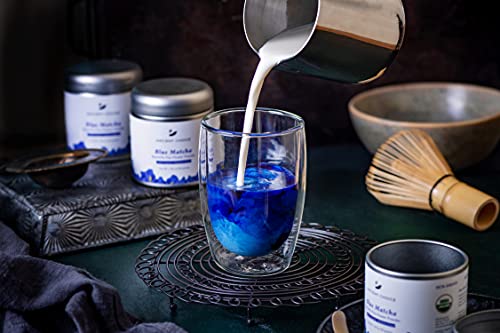 Ancient Choice - Blue Matcha (50 grams) | USDA Organic | Butterfly Pea Flower Powder Tea | Medium Grind | Sun-dried in Thailand | Non-GMO | No Plastic | Non-Plastic Packaging | Gourmet Superfood