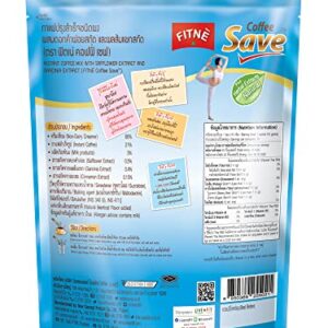 FITNE Instant 3 In 1 Coffee Packets Mix With Herbs Cinnamon Garcinia Safflower Spice Latte Smooth Blend No Sugar Sucralose Sweetener, 10 Sticks