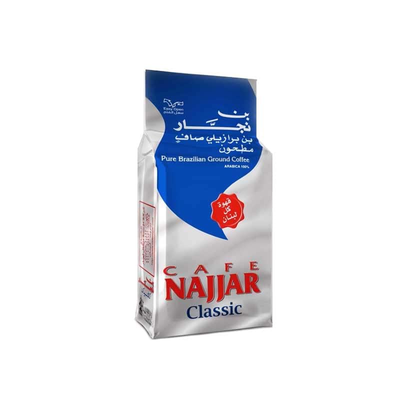 Café Najjar, Turkish Coffee, 100% Arabica Coffee Beans, Ground Coffee, Dark Roast, Lebanese Coffee, Arabic Coffee, Coffee Beverages, Works with Turkish Coffee Machine. (1, 1 Pound)