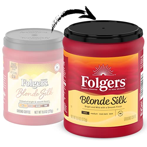 Folgers Blonde Silk Light Roast Ground Coffee, 9.6 Ounce