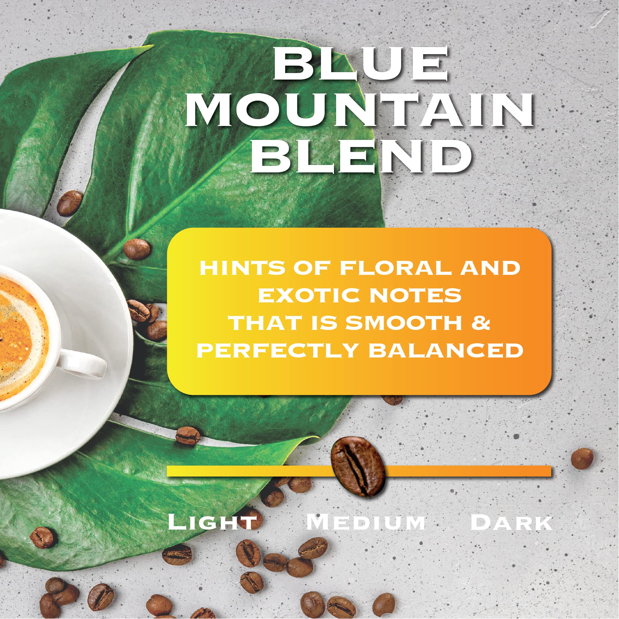 Magnum Exotics Coffee, Blue Mountain Coffee Blend - Medium-Light Roast, Whole Bean, Made from 100% Arabica Bean Coffee, Rich & Smooth Flavor, Fresh Roast - Blue Mountain Blend, 2 Lb