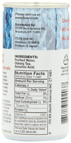 Shot 6.4 Ounce Unsweetened Zero Calories, Caffeinated Oolong 6.4 Fl Oz (Pack of 30) 192.0 Fl Oz