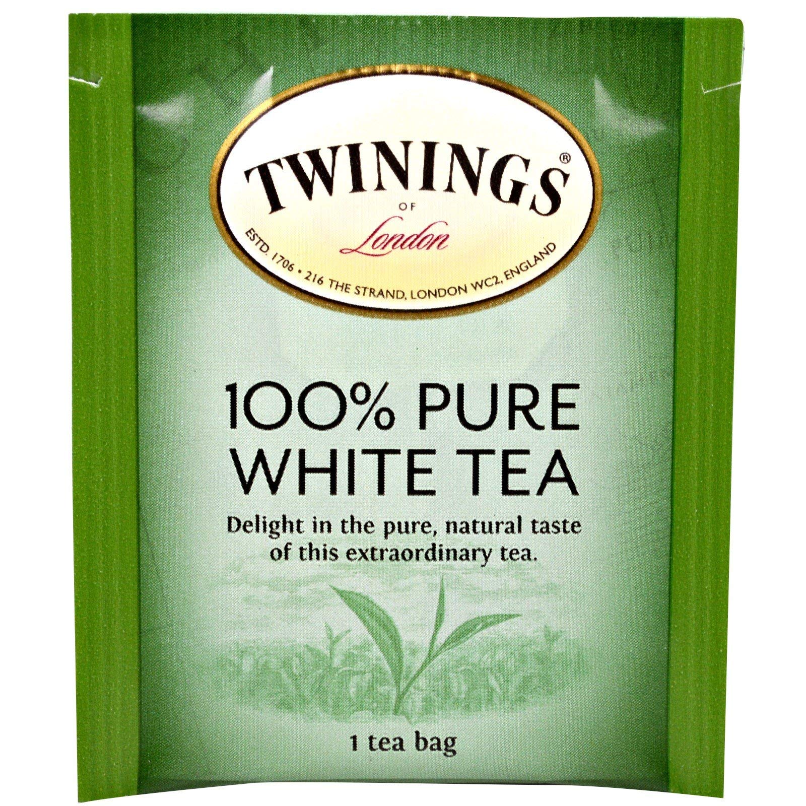 Twinings White Tea, 100% Natural Fujian Chinese Tea with a Light & Fresh Delicate Flavor, White Tea - Box of 20 Tea Bags