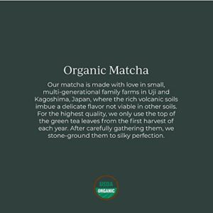 CYMBIOTIKA Japanese Organic Matcha Green Tea Powder, Gluten Free & Vegan Authentic Ceremonial Grade Matcha Mix for Natural Energy Antioxidants, Focus, Anti Aging & Metabolism Support, 30 Servings