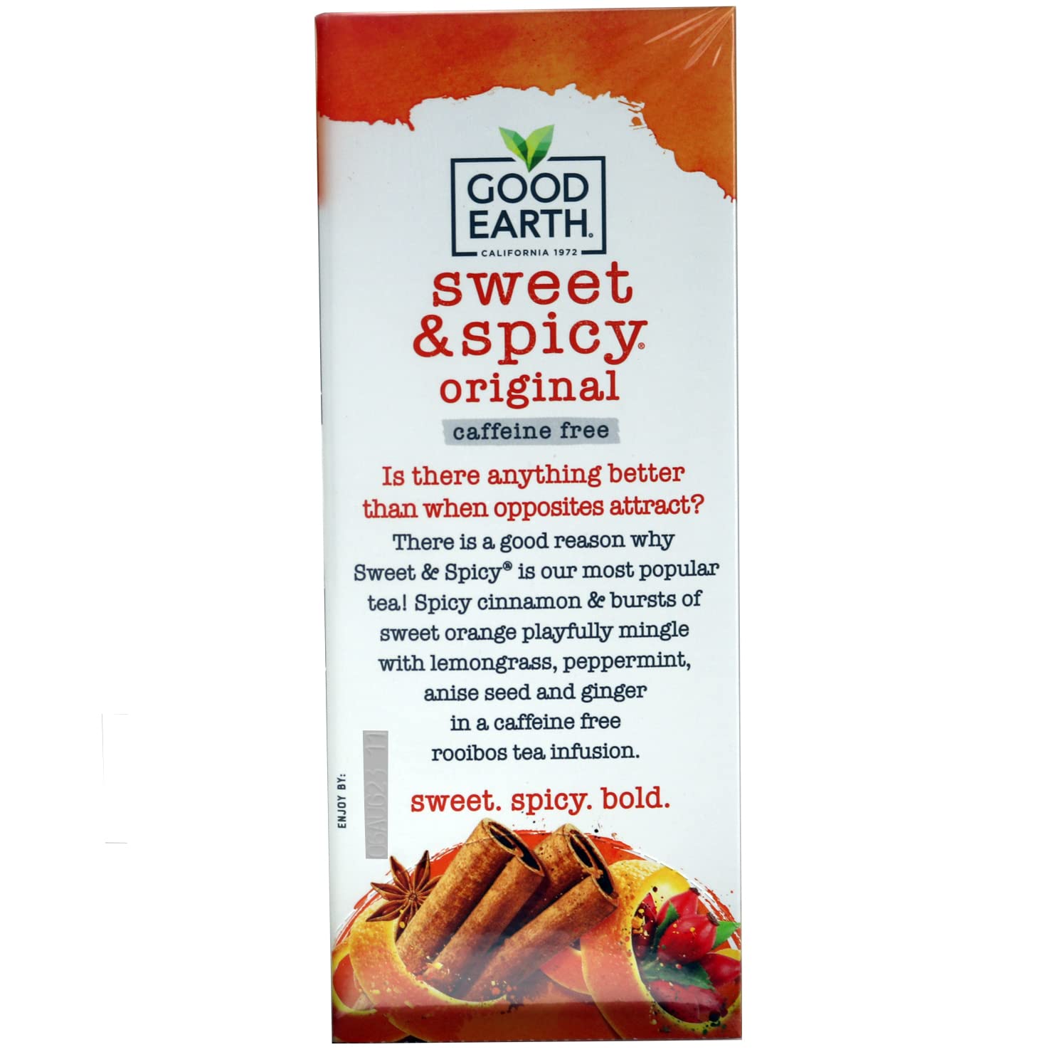 Good Earth Sweat & Spicy Caffeine Free Herbal Tea - 6 Pack w/ 25 Tea Bags per Box