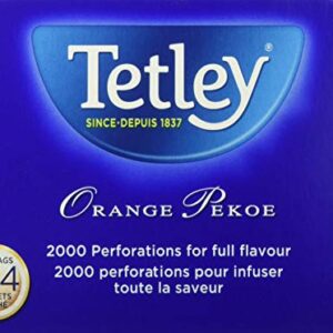 Tetley Orange Pekoe Tea, 144 Count Tea Bags, 454g/1lb, (Imported from Canada}