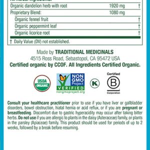 Traditional Medicinals Organic EveryDay Detox Dandelion Herbal Tea, Supports Liver & Kidney Function, (Pack of 3) - 48 Tea Bags Total