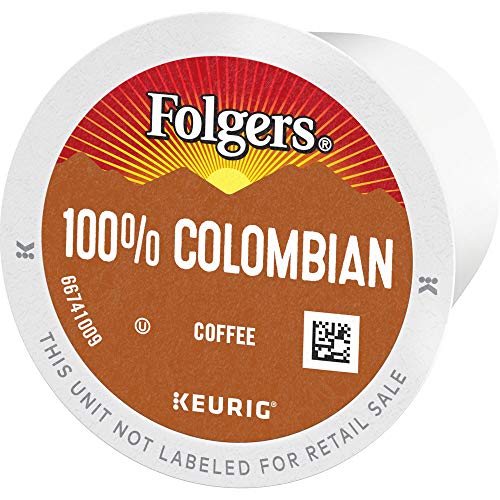 Folgers K Cups 100% Colombian Coffee for Keurig Makers, Medium Roast, 72 Count