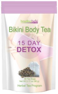 bikini body detox tea - detoxify, boosts energy levels, and improves complexion (15 day detox)