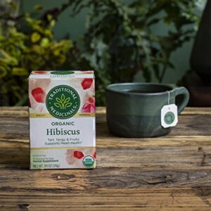 Traditional Medicinals Tea, Organic Hibiscus, Supports Your Cardiovascular System, 16 Tea Bags