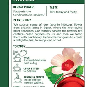 Traditional Medicinals Tea, Organic Hibiscus, Supports Your Cardiovascular System, 16 Tea Bags