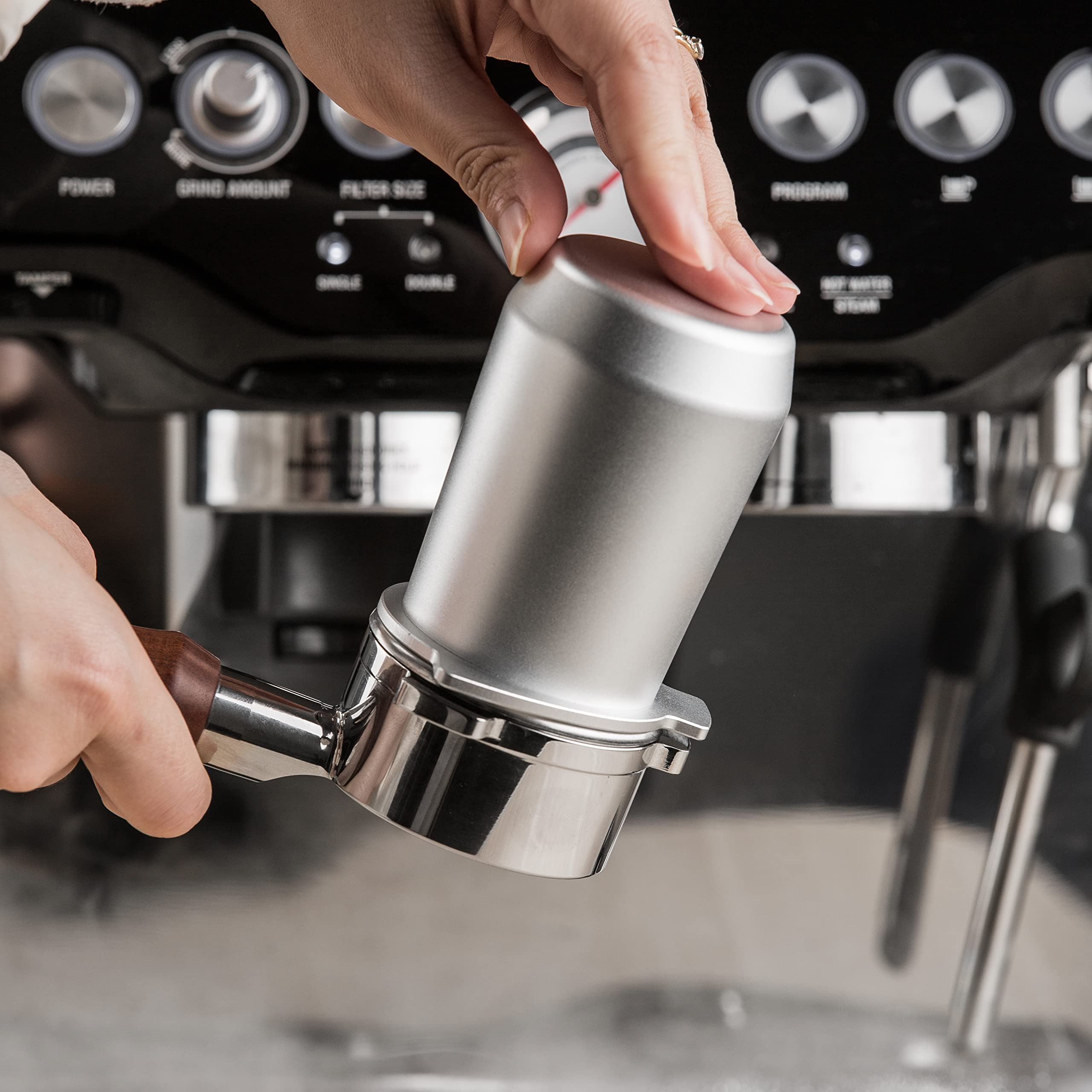 Portafilter Dosing Cup Espresso Coffee Accessrioes Compatible with 54mm Breville Portafilter and All 54mm Size Portafilter Matte Silver
