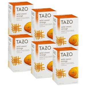 tazo wild sweet orange herbal tea, 20 ct (pack of 6)