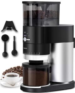 conical burr coffee grinder, enzoo electric coffee bean grinder with detachable design for easy cleaning, 40 precise grind setting for espresso, drip coffee, french press and percolator coffee