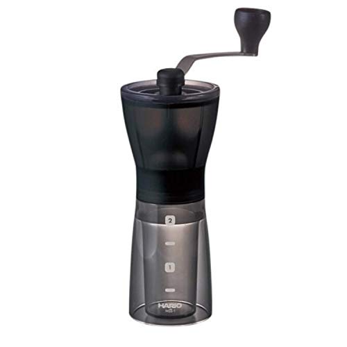 Hario Ceramic Coffee Mill - 'Mini-Slim Plus' Manual Coffee Grinder 24g Coffee Capacity