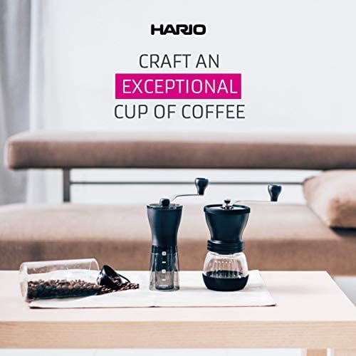 Hario Ceramic Coffee Mill - 'Mini-Slim Plus' Manual Coffee Grinder 24g Coffee Capacity