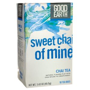 good earth sweet chai of mine chai tea, 18 tea bags