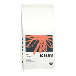 kion organic decaf whole bean coffee, tested for toxins, ethically sourced, rich, bold, and smooth, medium roast 12 oz (1 pack)